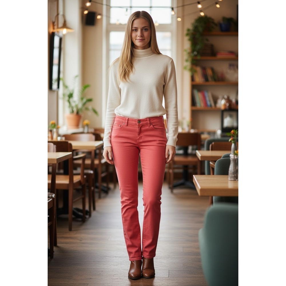 Vineyard Vines Womens Coral Pink Straight Leg Stretch Chino Pants Size 6